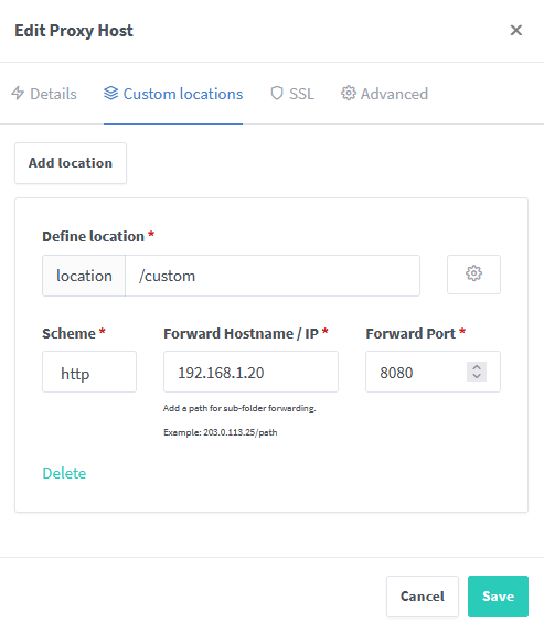Custom Location