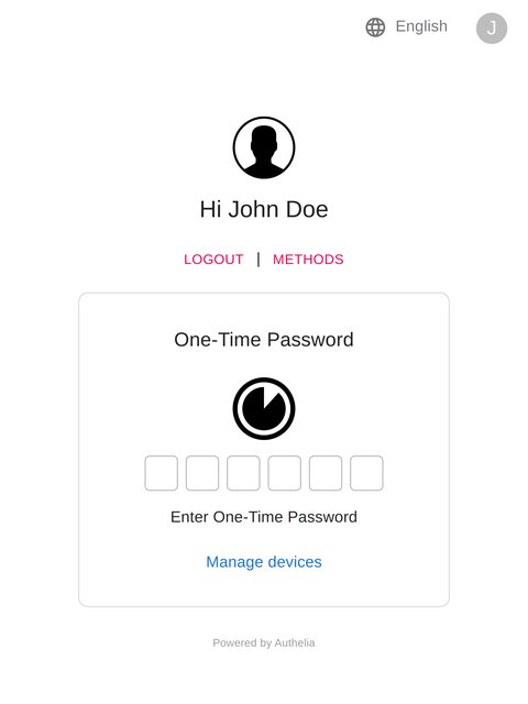 Second Factor OTP Authentication View
